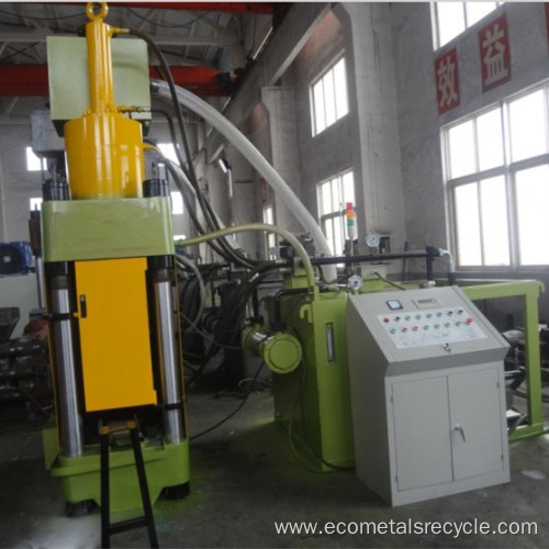 Vertical Red Copper Brass Chippings Briquette Making Machine